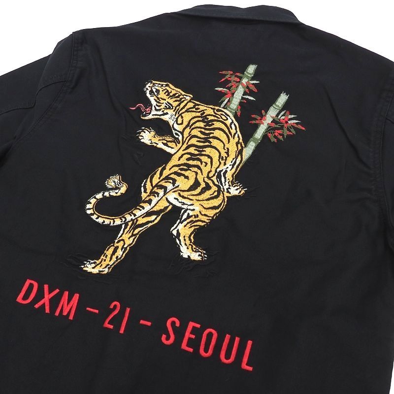 J04136 新品 DEUS EX MACHINA/刺繍 オーバーシャツ ジャケット 【サイズ：S】 ブラック P-41 OVRESHIRT デウスエクスマキナ_画像3