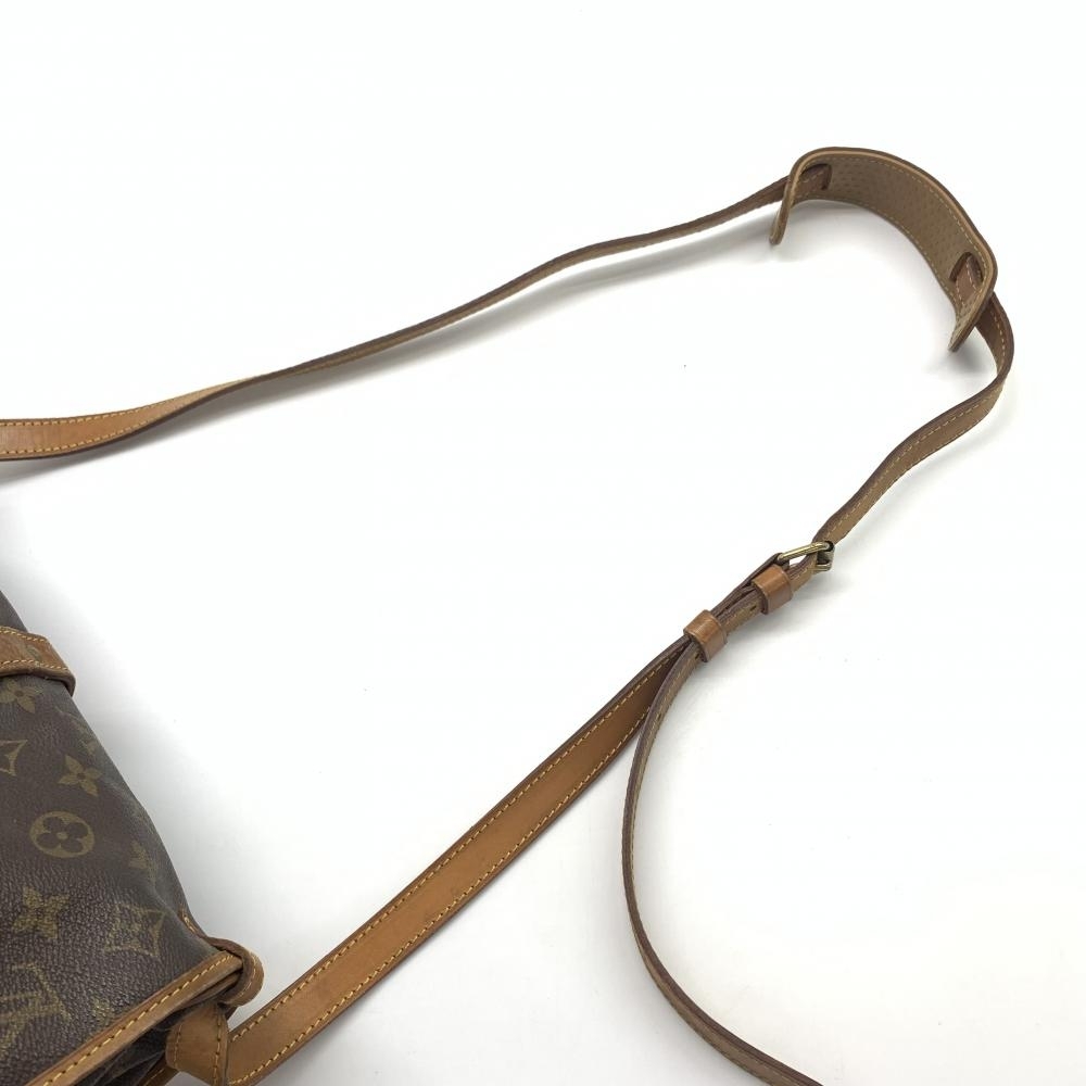 LOUIS VUITTON ルイヴィトン M42256 ソミュール30 モノグラム ショルダーバッグ ブラウン ベルト開閉 斜め掛けかばん 廃盤品 管理HS34155_画像6