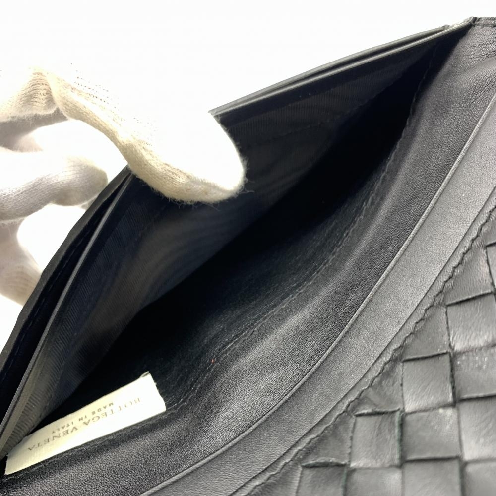 BOTTEGA VENETA ボッテガヴェネタ 120967 イントレチャート メンズ 長財布 縦型 札入れ レザー 黒 ブラック シンプル 薄型 管理HS34849_画像10