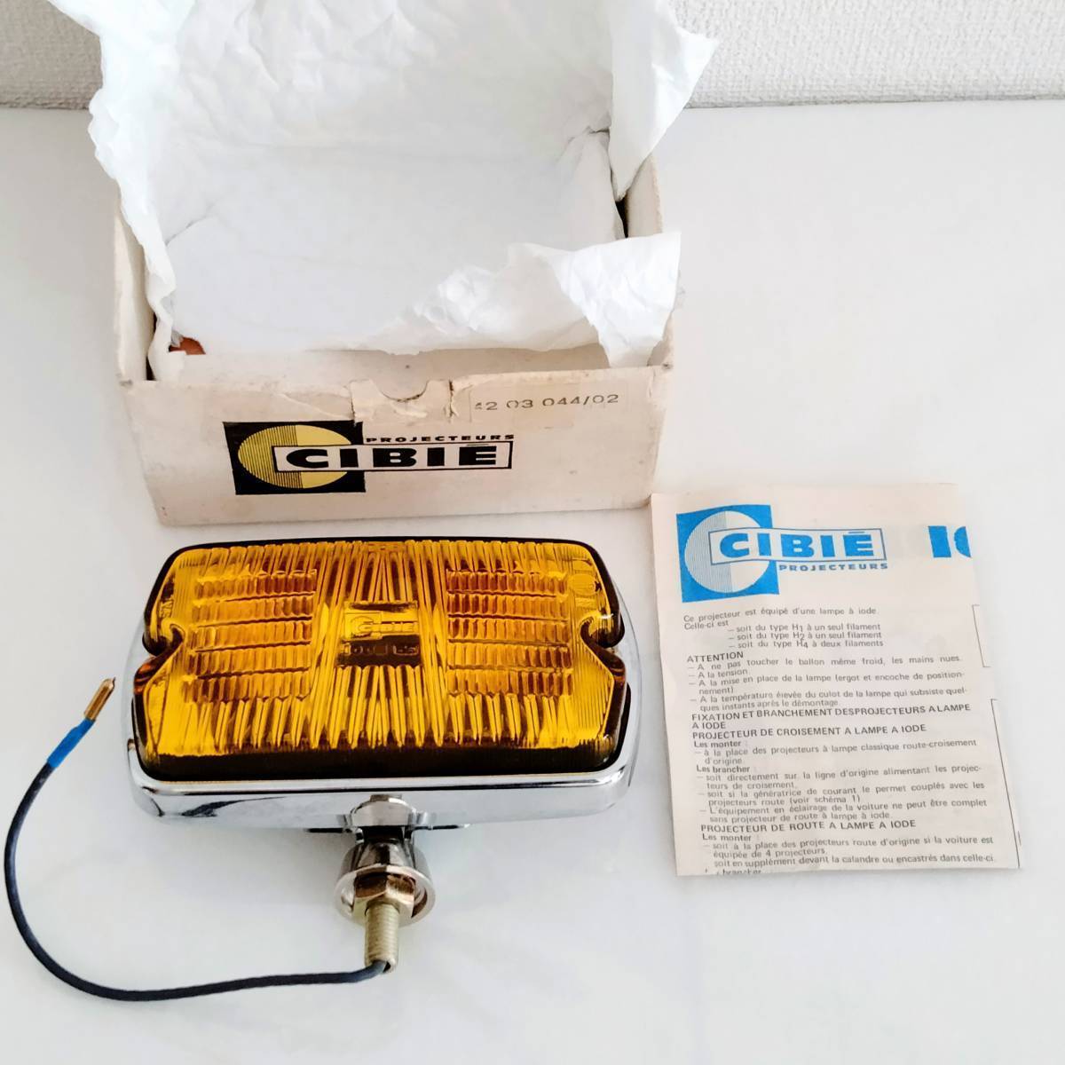 当時物】シビエ 35 CIBIE 角型 フォグランプ イエローレンズ 箱 当時物】シビエ 35 CIBIE 角型 フォグランプ イエローレンズ 箱