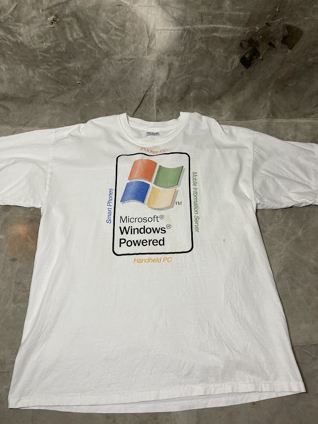 ヴィンテージ TEE microsmft Windows powered　マイクロソフト　Tシャツ