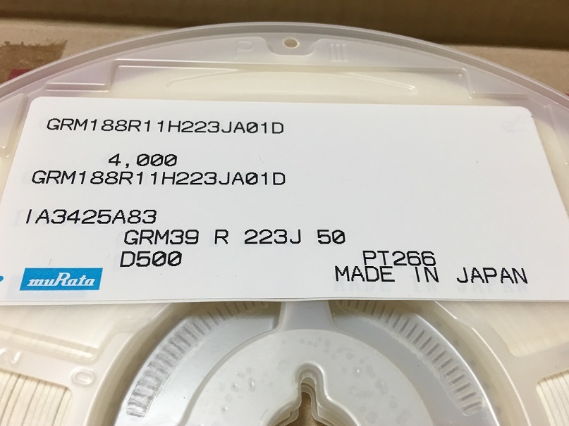 5984円 チップ積セラ GRM188R11H223JA01D 1608サイズ R特性 5984円 チップ積セラ GRM188R11H223JA01D 1608サイズ R特性