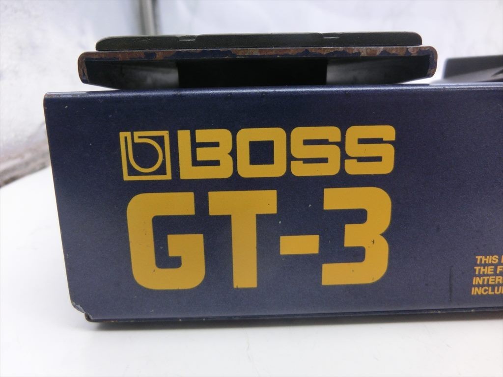 T【IJ14-58】【100サイズ】BOSS ボス/GT-3 ギター マルチエフェクター/ジャンク扱い/※傷・汚れ有_画像3