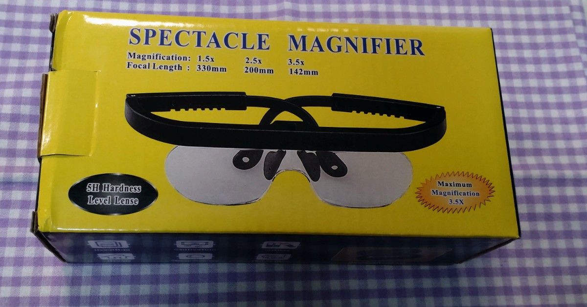 老眼鏡 レンズ3枚付き メガネ 拡大鏡 ルーペ 専用ケース付き