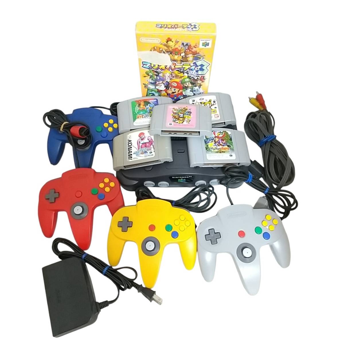 N64 本体 ゲームソフト6本セット NINTENDO64 ニンテンドー64 マリオパーティ ポケモンスタジアム バンジョーとカズーイの大冒険の画像1