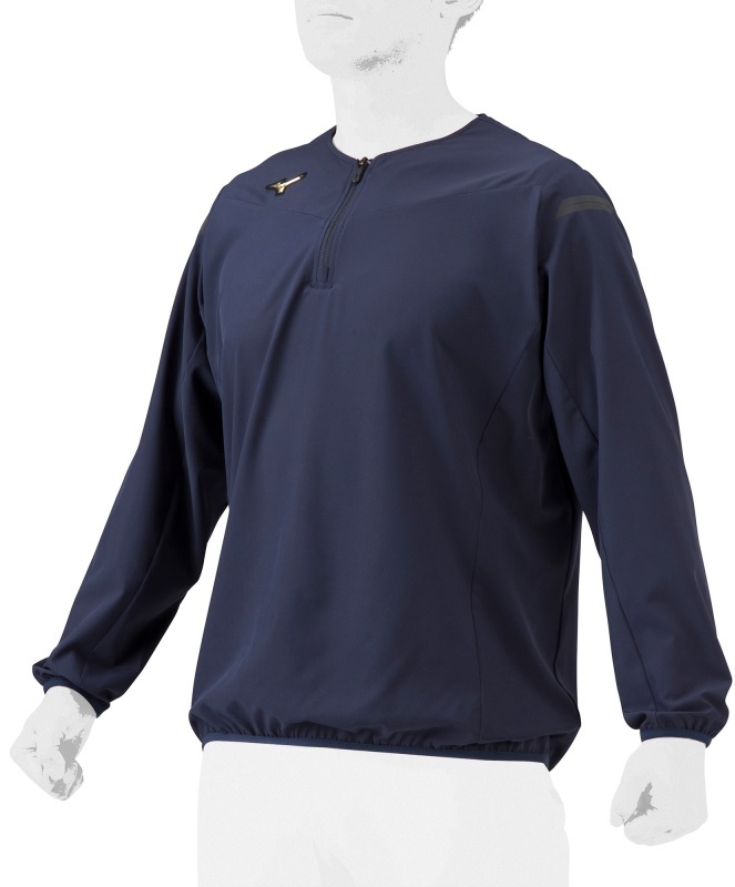35%OFF！★ミズノプロ2023後期*限定★トレーニングジャケットLS*12JEAJ77 14.ディープネイビー Size:２ＸＯ★クリックポスト便対応