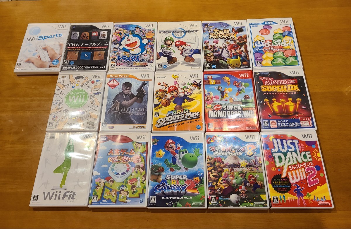 Wiiソフト16本(ぷよぷよ！、マリオパーティ8、スーパーマリオ