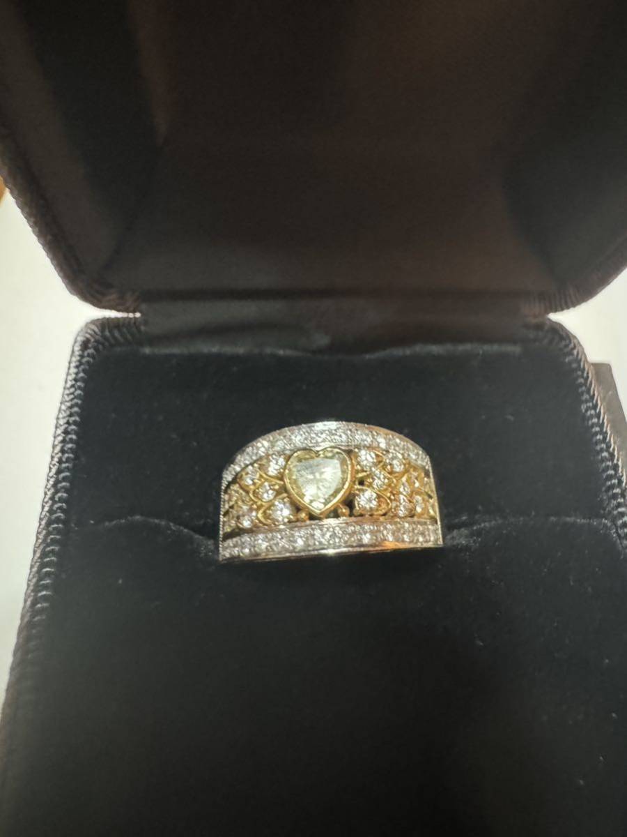 P900 k18 combination diamond ring 