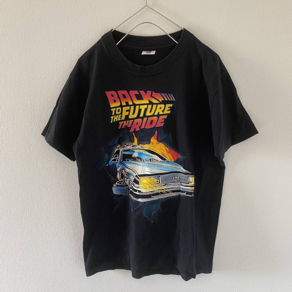 殿堂 90sバックトゥザフューチャーtシャツmメンズ半袖ブラック黒USA製