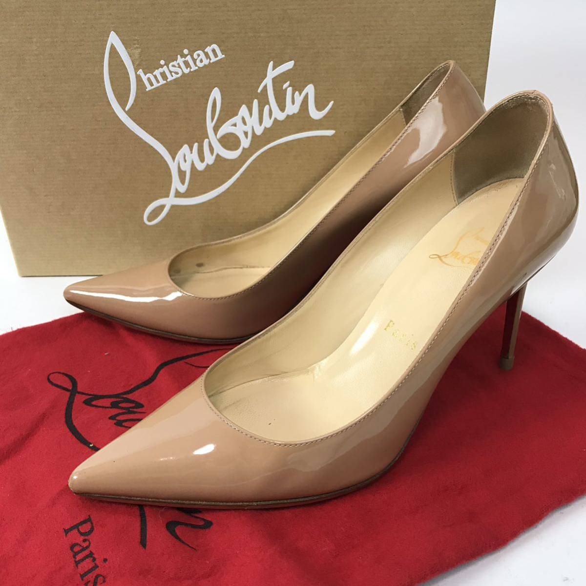 c Christian Louboutin クリスチャン ルブタン エナメル パンプス