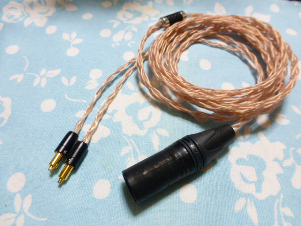 SHURE SRH1840 SRH1540 SRH1440 MOGAMI 2944 八芯 ブレイド編み XLRコネクタ 4ピン 200cm 長め ( 6.3mm 3.5mm3極 変更可) iBasso SR1