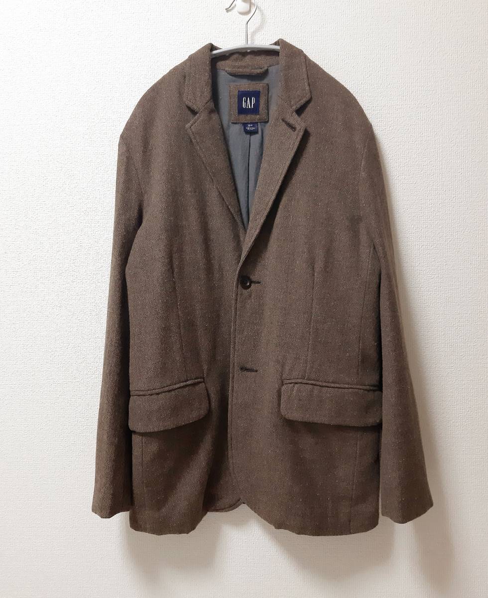 即決送料無料 90's古着 OLD GAP 秋冬ウールツイードジャケット ブラウン Sサイズ(M~L相当) オールドギャップ 即決送料無料 90's古着 OLD GAP 秋冬ウールツイードジャケット ブラウン Sサイズ(M~L相当) オールドギャップ