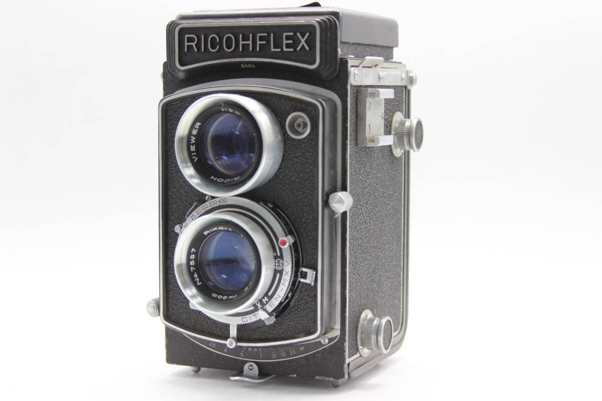 【訳あり品】 リコー Ricohflex Riken 80mm F3.5 二眼カメラ s1163