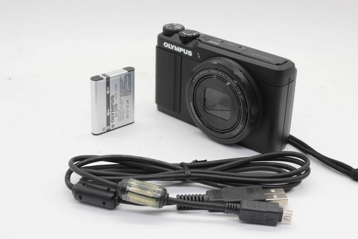 【美品 返品保証】 オリンパス Olympus Stylus XZ-10 ブラック 5x Wide バッテリー付き コンパクトデジタルカメラ s2369