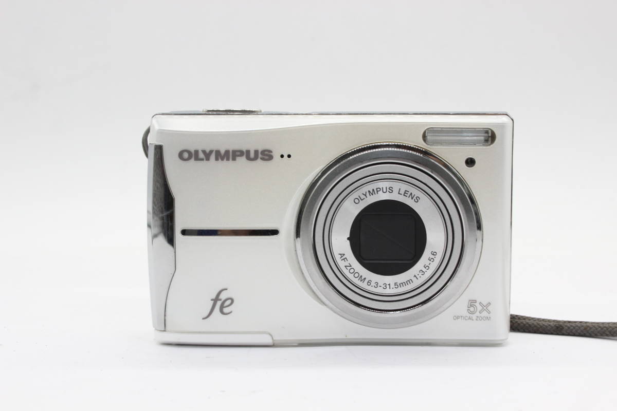 【返品保証】 【便利な単三電池で使用可】オリンパス Olympus FE-46 ホワイト 5x コンパクトデジタルカメラ s2373_画像2