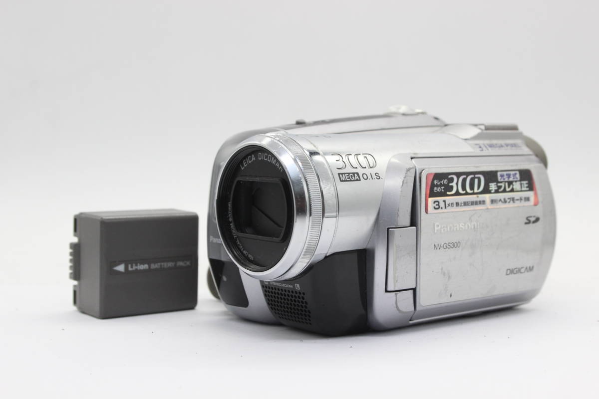 【返品保証】 【録画再生確認済み】パナソニック Panasonic NV-GS300 3CCD バッテリー付き ビデオカメラ s2551