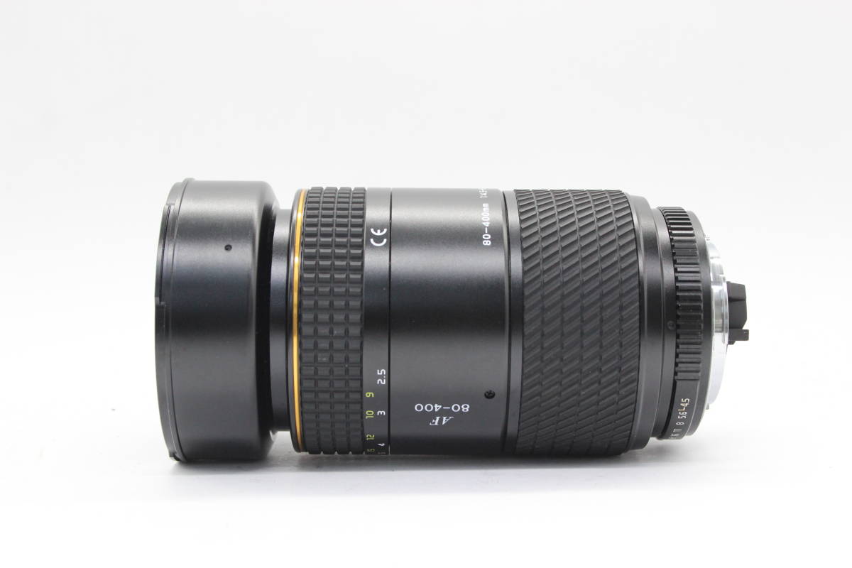 [ goods with special circumstances ] Tokina Tokina AT-X AF 80-400mm F4.5-5.6 rom and rear (before and after) cap attaching Pentax mount lens s2637