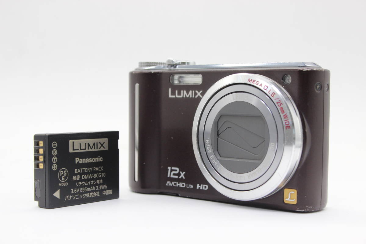 【返品保証】 パナソニック Panasonic Lumix DMC-TZ7 ブラウン 12x バッテリー付き コンパクトデジタルカメラ s2913の画像1