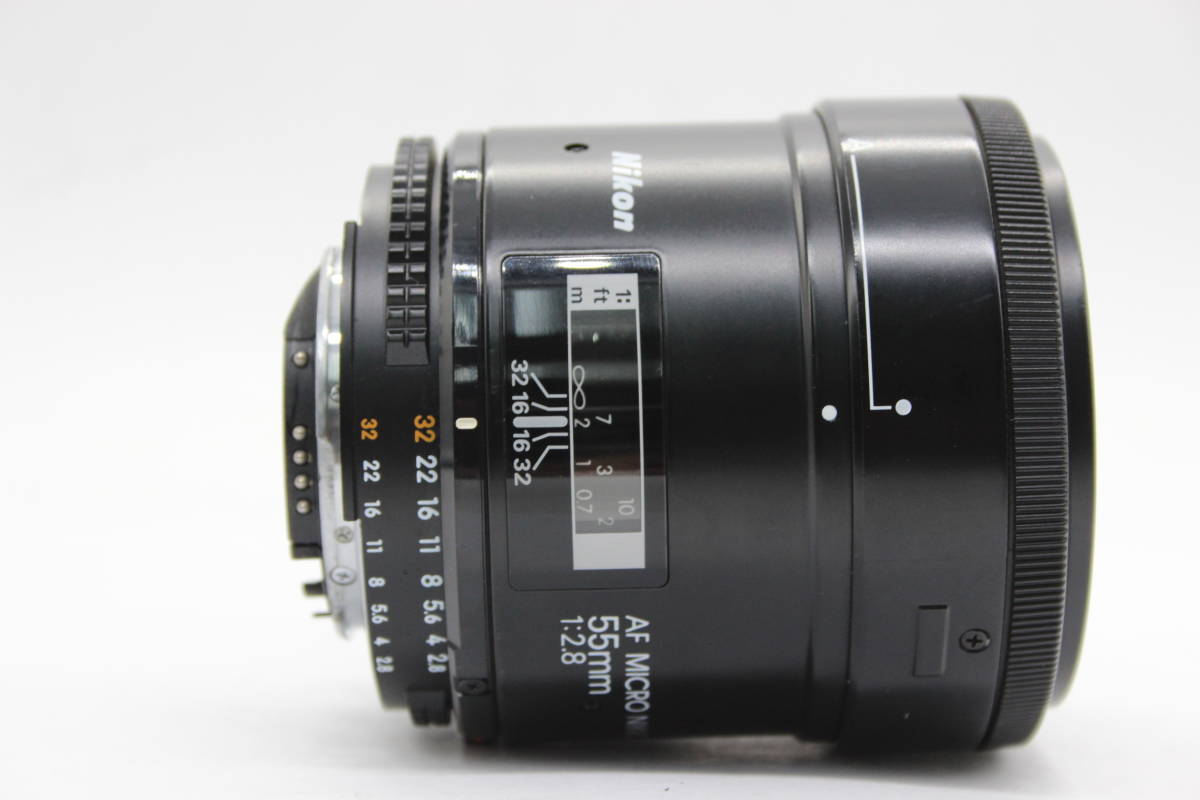 【返品保証】 ニコン Nikon AF Micro Nikkor 55mm F2.8 前後キャップ付き レンズ s2972_画像3