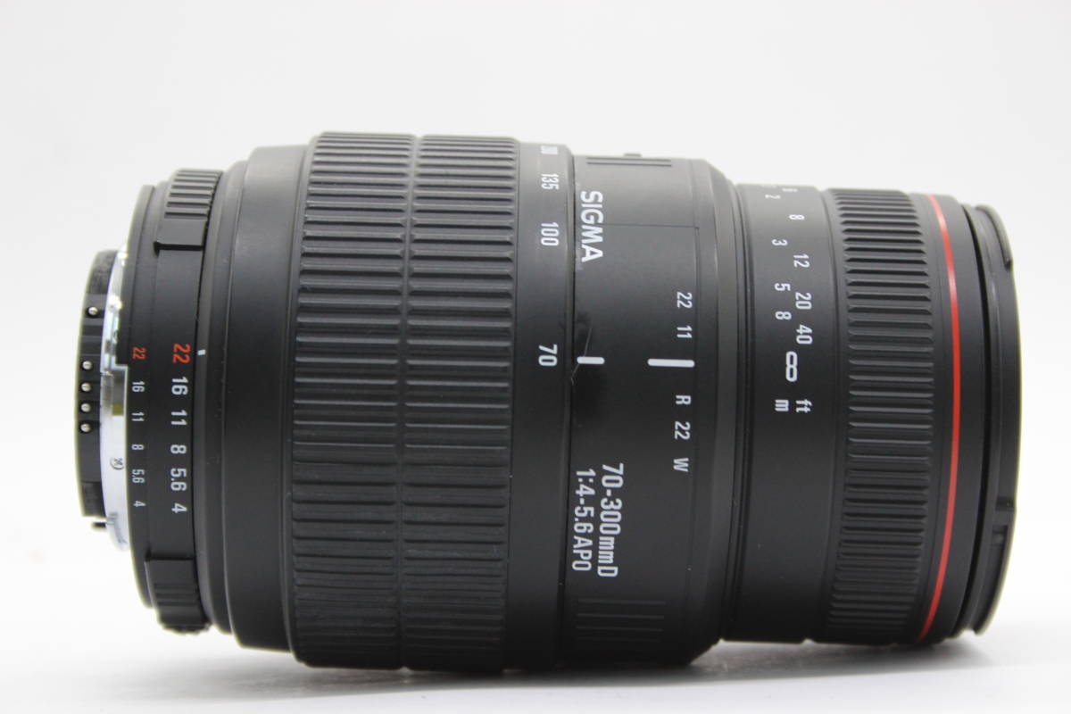 【返品保証】 シグマ Sigma 70-300mm D F4-5.6 APO 前後キャップ フード付き ニコンマウント レンズ s2981_画像3