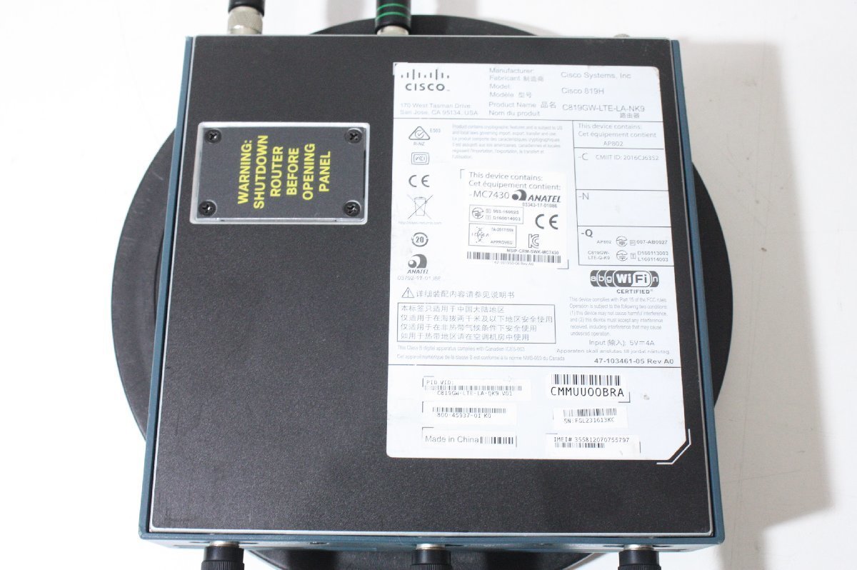 F4558【現状品】cisco 819H C819GW-LTE-A-NKg_画像4