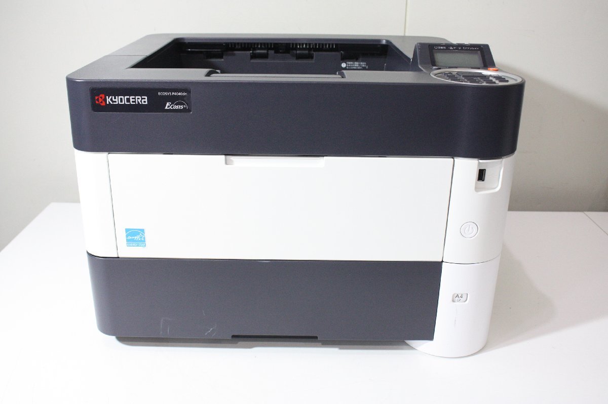 F4605【動作品】KYOCERA/京セラ A3 モノクロ レーザー プリンター ECOSYS P4040dn 印刷枚数:1593/10221枚 トナー残量多の画像1