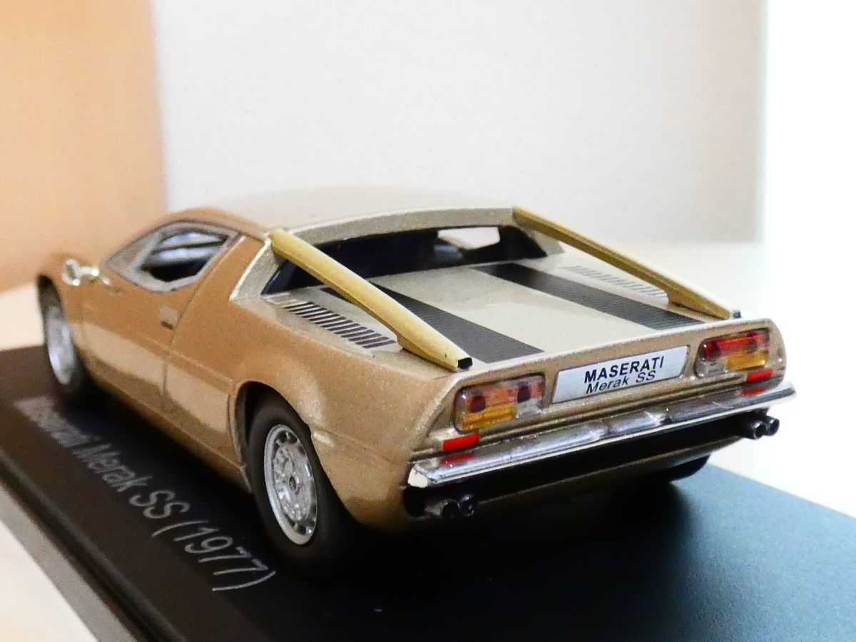国産名車 コレクション 1/43 マセラティ メラク ＳＳ 1977 ゴールド アシェット 旧車 クラシックカー ミニカー Z_画像2