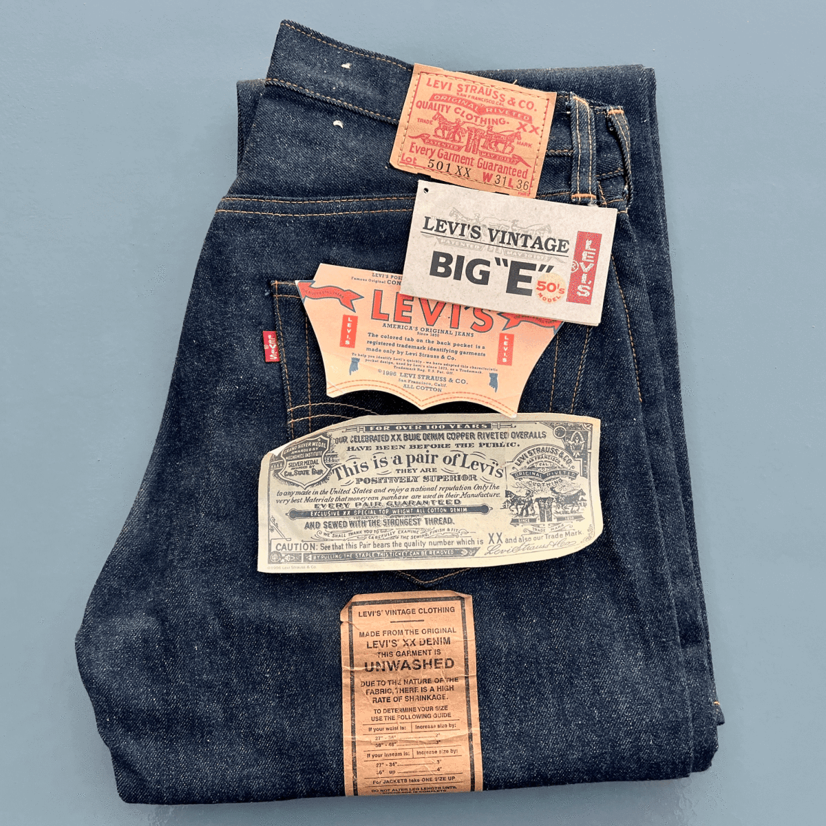 バレンシア工場製 1955年モデル LEVI'S 501XX 501-0003 W31 L36 デッド