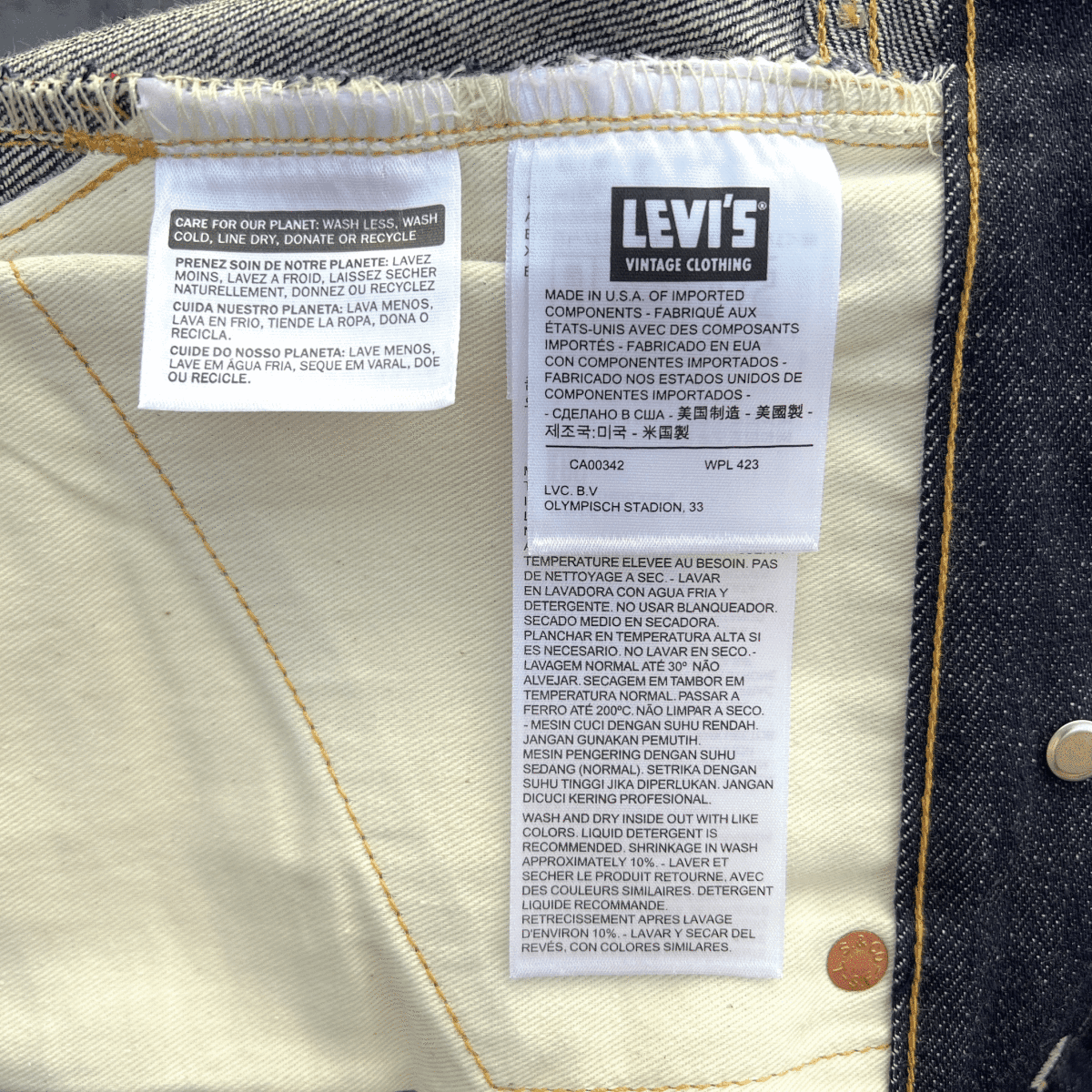  американский производства NRA с биркой 1933 год модели LEVI'S 501XX 33501-0048 W32 L34 rigid не мытье белый дуб America USA производства Denim брюки 30s 33