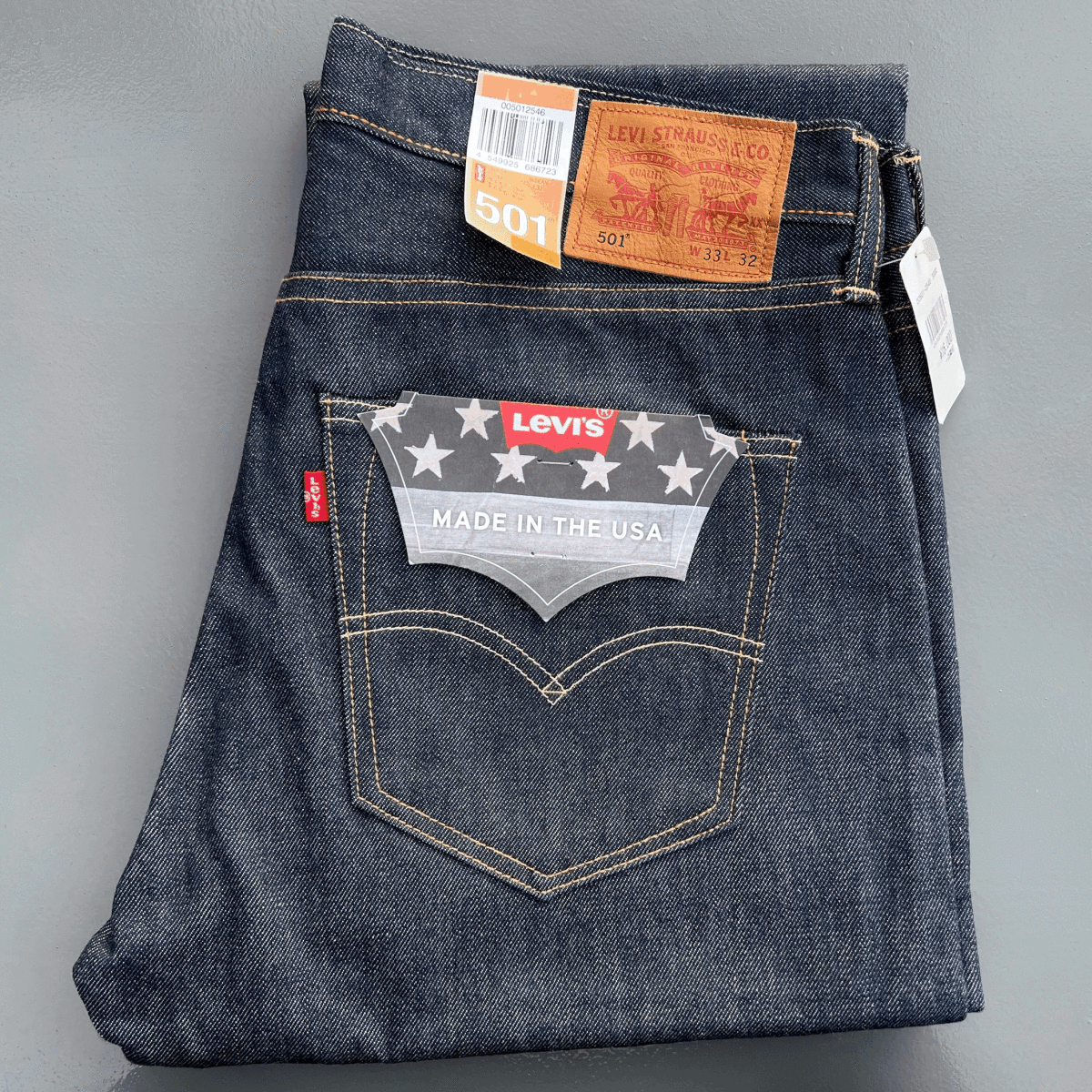 ホワイトオーク 米国製 Levi's 00501-2546 W33 L32 赤耳 リジッド