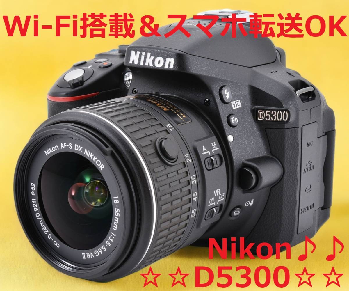 全品送料0円 Wi-Fi搭載♪ ショット数2061回!! #6204 D5300 Nikon