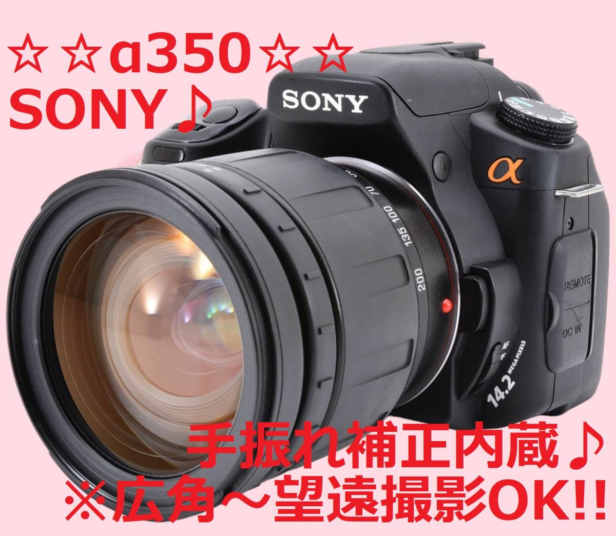手ぶれ補正機能内蔵♪カメラ初心者さんでも安心!! SONY a350 #6308-