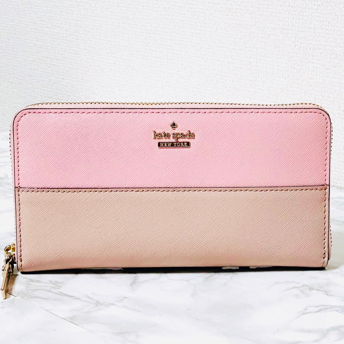 【極美品】kate spade ケイトスペード 長財布 バイカラー  