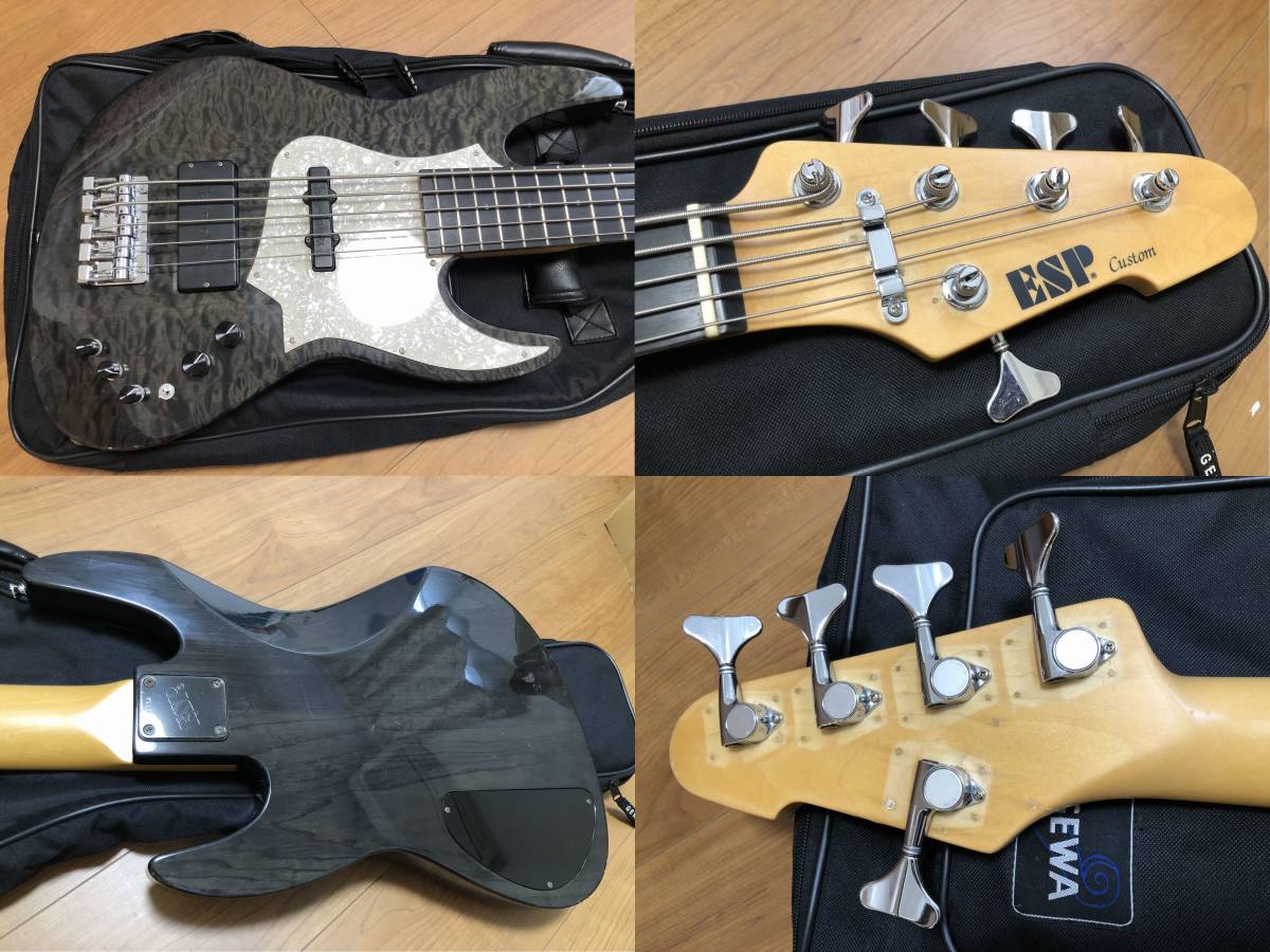 108,000円即決 送料無料 ESP AMAZE J-5 オーダー 5弦 キルトトップ bartolini Lakland SL AM J-5_画像3