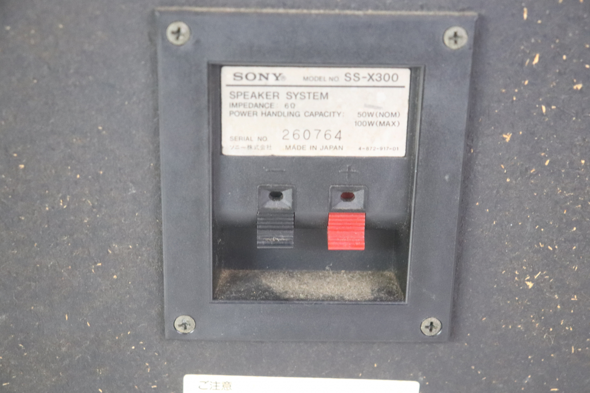 【ト足】 SONY ソニー SPEAKER SYSTEM スピーカーシステム SS-X300 スピーカー 音楽 オーディオ機器 音響機器 CA791CTT3A_画像3
