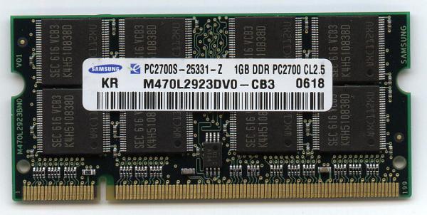  Note for memory 1GB PC2700(PC2100 correspondence ) 200pin[ Toshiba, Fujitsu ] prompt decision affinity guarantee used 