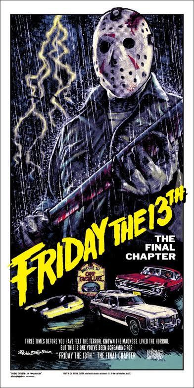 ロッキンジェリービーン Friday The 13th Final Chapter シルクスクリーン ポスター ap 13日の金曜日 新品 正規 シリアルナンバー&サイン入_画像1