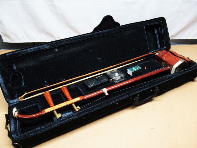 上海二胡 中国楽器 紫檀 蛇皮 民族楽器 胡弓 収納ケース 民族楽器 
