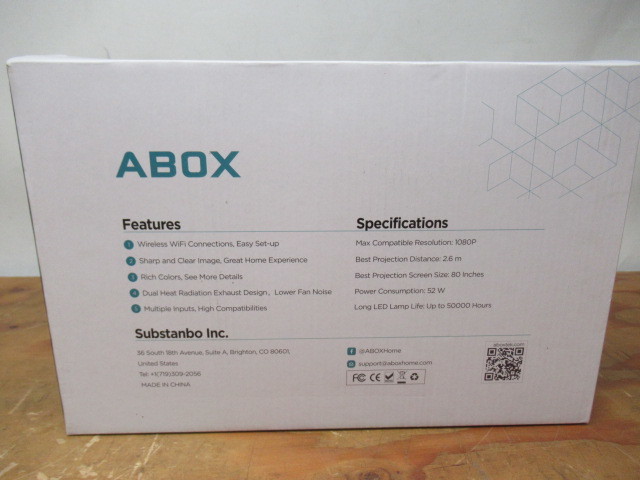 未使用品 ABOX GC357 LEDプロジェクター 管理5R1024N-A8_画像2