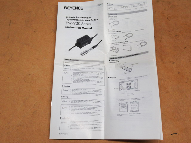 ★未使用品 KEYENCE キーエンス デジタル超音波センサ FW-V20 管理5E1014K-YP18_画像10