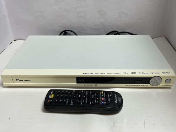 Pioneer Blue-ray disk player white BDP-3130-W 2014 year made beautiful goods operation goods remote control attaching 