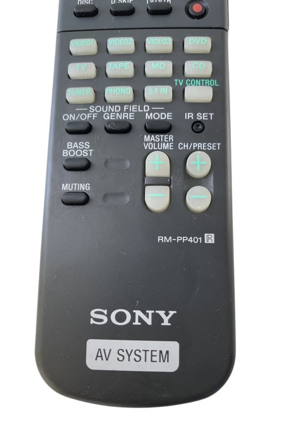 ソニー SONY AVアンプ リモコン RM-PP401 動作確認済み_画像2