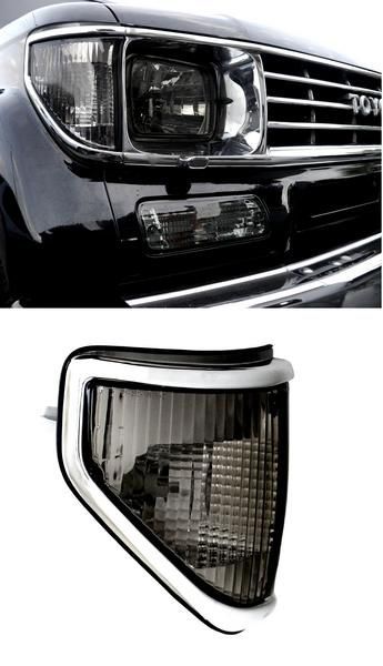  Land Cruiser Prado 71 78 series KZJ71W smoked crystal corner lamp left right set free shipping 