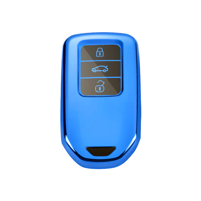 ホンダ インサイト シリコン キーカバー メタリック ブルー 3ボタン スマート キー レス キーケース 青 リモコン 送込_画像5