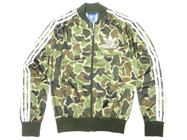 ★新品♪アディダス★カモフラ柄トラックジャケットM/迷彩柄adidas CAMO SST TTメンズジャージトラックトップオリジナルス_画像1