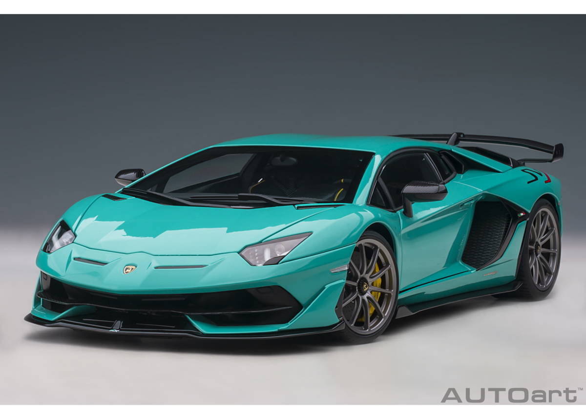 超人気の Glauco/Solid Blu SVJ Aventador 1/18 Lamborghini AUTOart