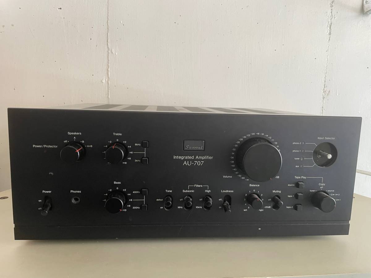 【ジャンク品】sansui　山水　integrated amplifier AU-707　アンプ　_画像1