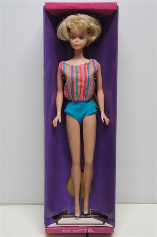 [珍品]MATTEL NEW！Barbie 1966年 当時物 箱付き バービー ベンダブルレッグ ビンテージ ドール フィギュア