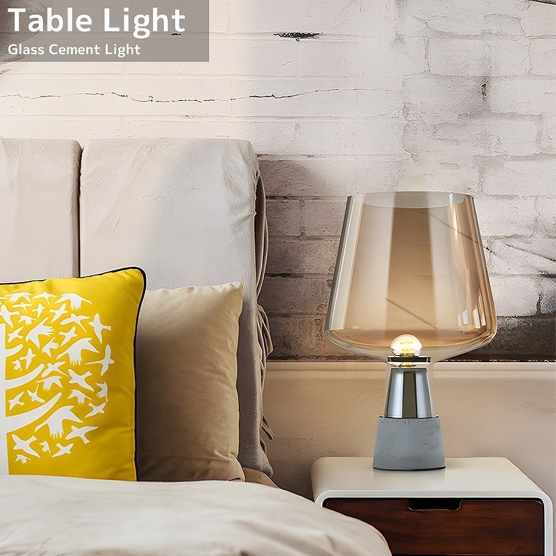テーブルランプ デスクライト おしゃれ 北欧 明るい 間接照明 LED デザイナーズ照明 北欧照明 寝室 モダン リビング ガラス製 DL-24GY