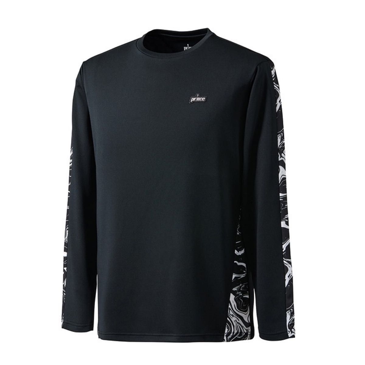 Prince プリンス テニスウェア 長袖Tシャツ MS3008 ブラック(黒) ユニセックスM 新品
